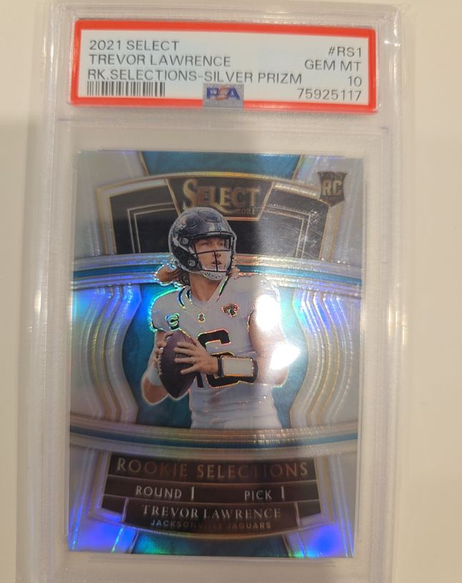 2021 Panini Select #RS-1 Trevor Lawrence Rookie Selections Silver Prizm — front