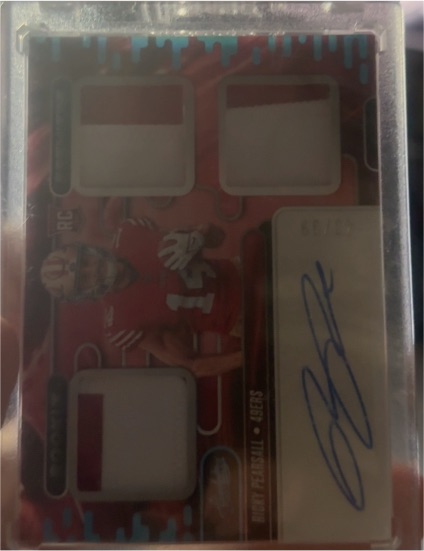 2024 Panini Absolute Rookie Premiere Materials Ricky Pearsall #RPM-RP — front