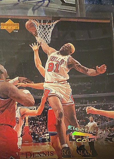 1995-96 Upper Deck #266 Dennis Rodman Electric Court — front