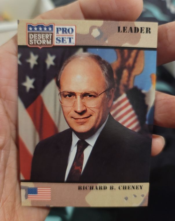1991 Pro Set Desert Storm #80 Richard B. Cheney — front