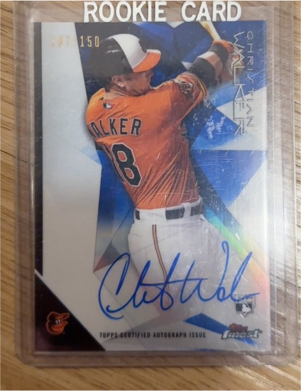 2015 Topps Finest #150 Christian Walker Rookie Card — front