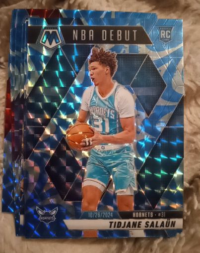 2024-25 Panini Mosaic #268 Tidjane Salaun NBA Debut — front