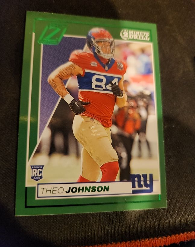 2024 Panini Zenith #191 Theo Johnson Two Minute Drill — front