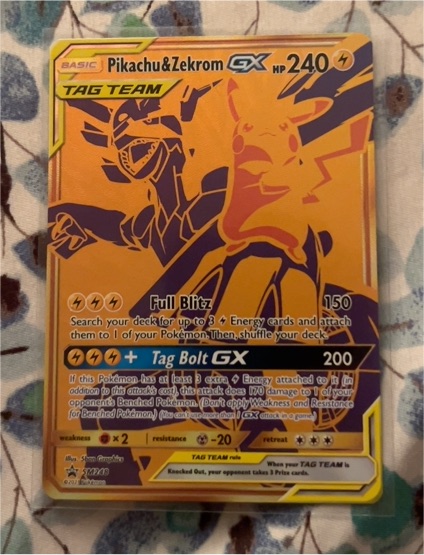 2021 Pokémon TCG SM248 Pikachu & Zekrom GX Tag Team — front