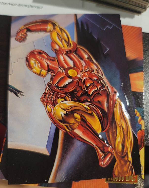 1995 Fleer DC vs Marvel Impact #3 Iron Man — front