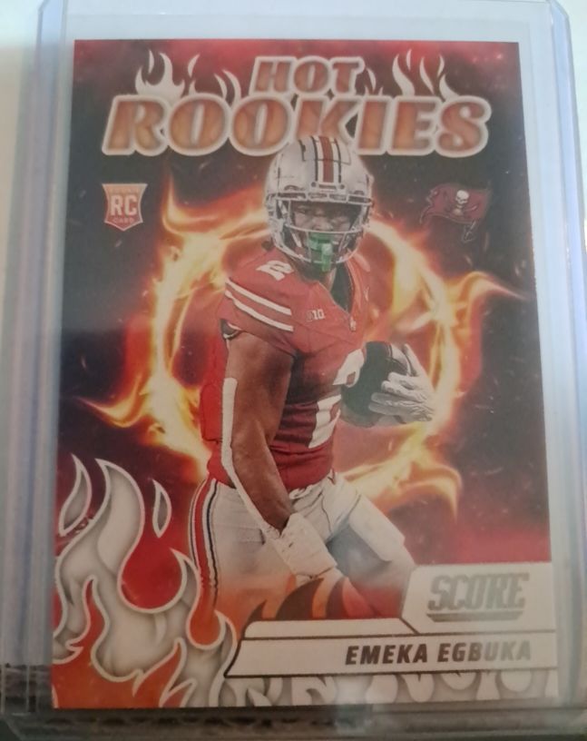 2025 Panini Score #10 Emeka Egbuka Hot Rookies — front