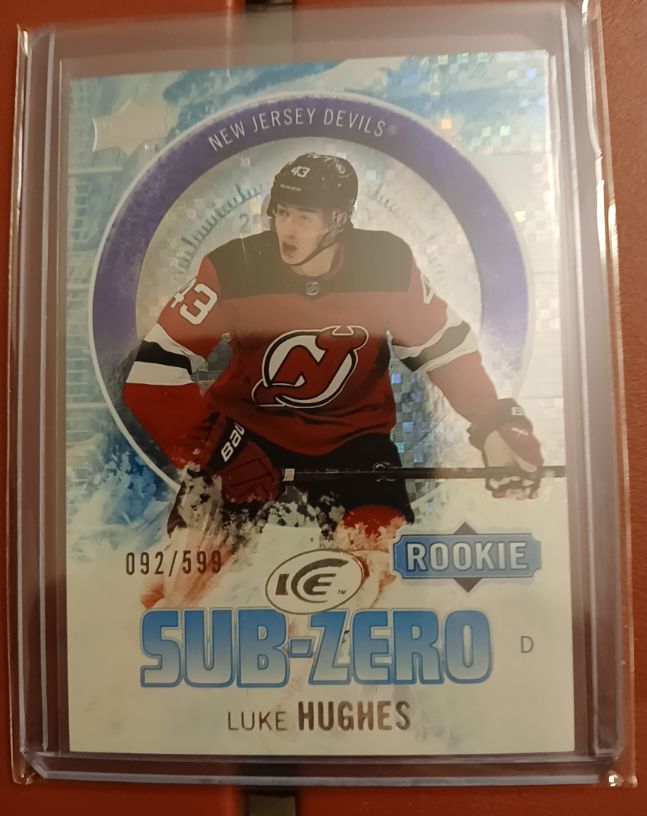 2023-24 Upper Deck Ice Sub-Zero #SZ-67 Luke Hughes — front
