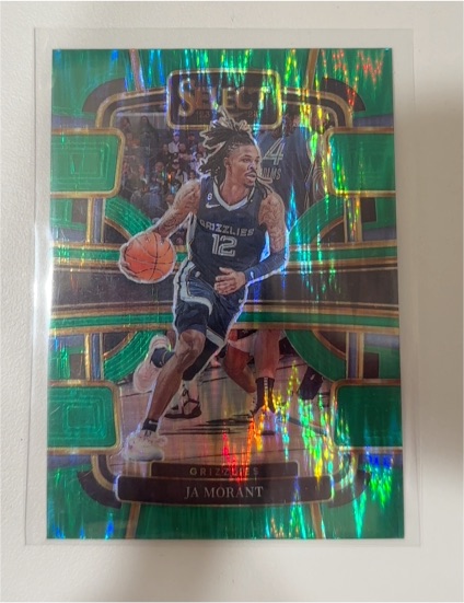 2023-24 Panini Select #65 Ja Morant Orange Flash Prizm Concourse — front