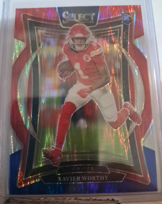 2024 Panini Select #32 Xavier Worthy Concourse Silver Prizm Rookie — front