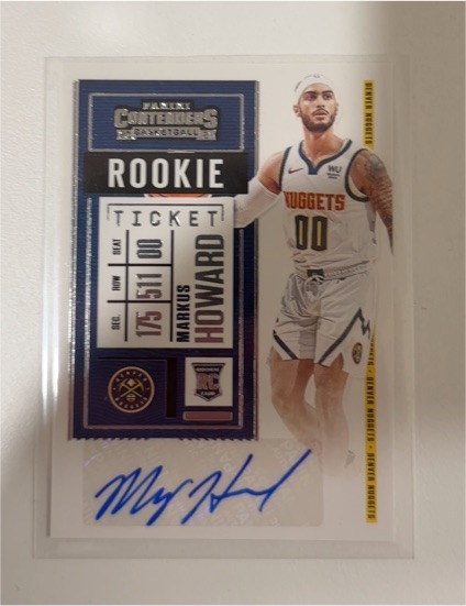 2020 Panini Contenders #163 Markus Howard Rookie Ticket — front