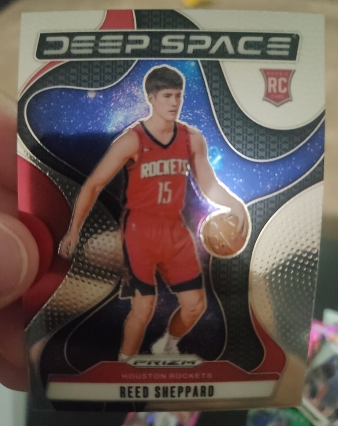 2024-25 Panini Prizm #6 Reed Sheppard Deep Space Silver Prizm Rookie — front