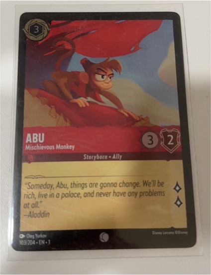 Disney Lorcana The First Chapter #103 Abu Mischievous Monkey — front