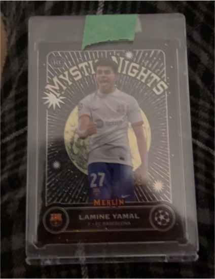 2023-24 Topps Merlin UEFA Club Competitions Mystic Nights #MN-8 Lamine Yamal — front