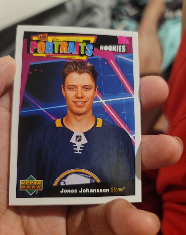 2020-21 Upper Deck UD Portraits Rookies #P-XX Jonas Johansson — front