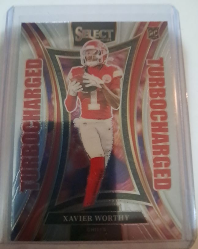 2024 Panini Select #14 Xavier Worthy Turbocharged Rookie Card — front