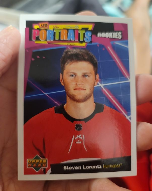 2020-21 Upper Deck UD Portraits Rookies #P-56 Steven Lorentz — front