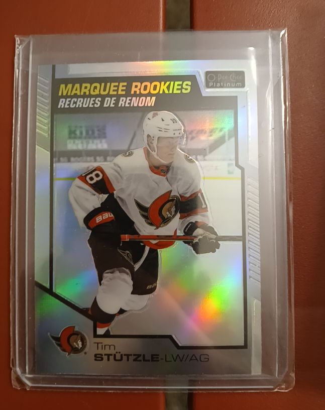 2020-21 O-Pee-Chee Platinum #199 Tim Stutzle Marquee Rookies — front