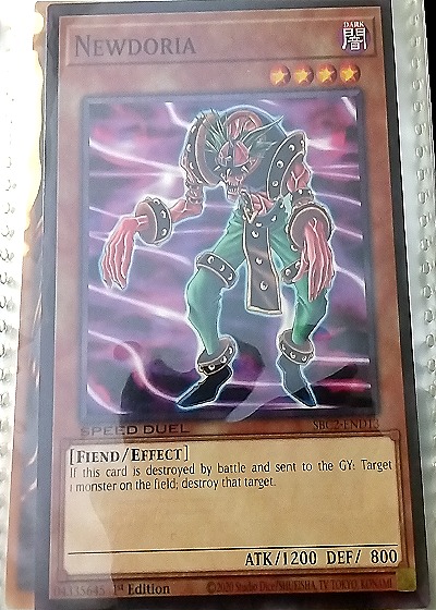 2020 Yu-Gi-Oh! Speed Duel Battle City Finals #SBC2-END13 Newdoria — front