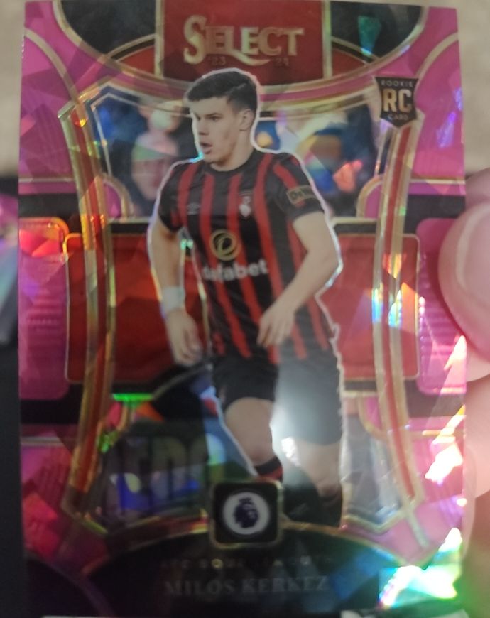 2023-24 Panini Select Premier League Mezzanine Pink Ice Prizm #104 Milos Kerkez — front