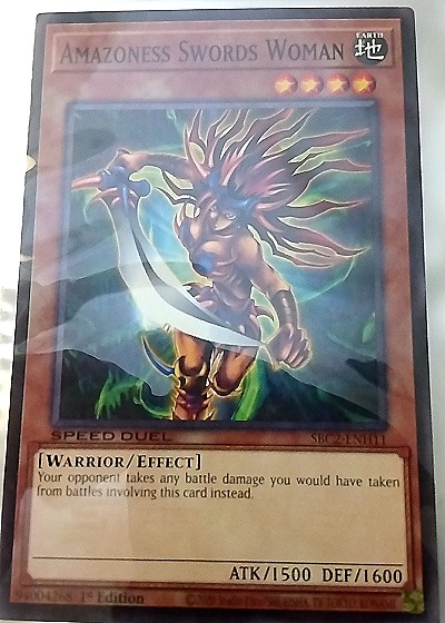 2023 Yugioh SGX3-END02 Amazoness Swords Woman — front
