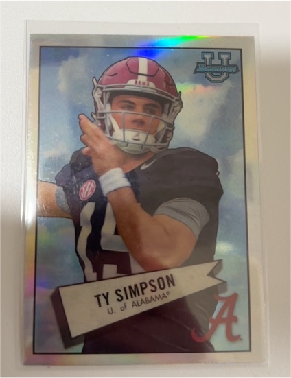 2022 Bowman University Chrome 1952 Bowman #52BF-27 Ty Simpson — front