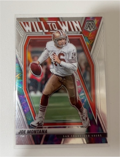 2021 Panini Mosaic #WW-16 Joe Montana Will To Win — front