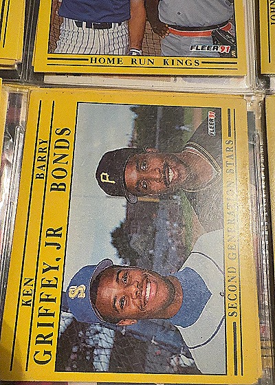 1991 Fleer #710 Ken Griffey Jr./Barry Bonds Second Generation Stars — front