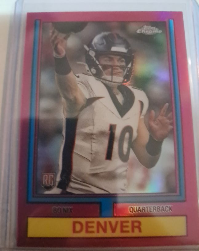 2024 Topps Chrome - 1974 Topps Football Bo Nix #74TF-4 — front