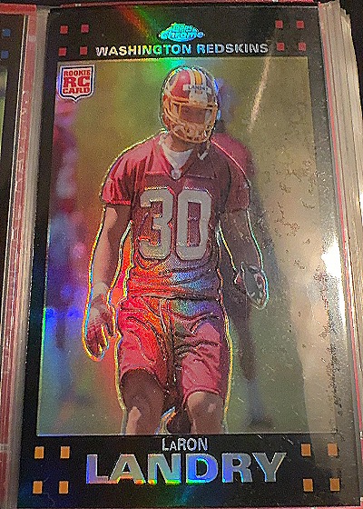 2007 Topps Chrome #TC-30 LaRon Landry Rookie Card — front
