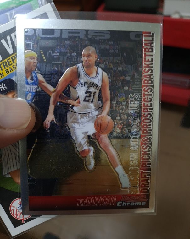 2005-06 Bowman Chrome #21 Tim Duncan — front