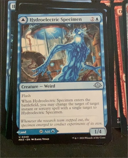 2021 Magic: The Gathering MH3 #U 0240 Hydroelectric Specimen — front