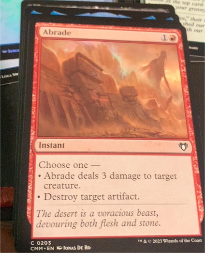 2023 Commander Masters #203 Abrade — front