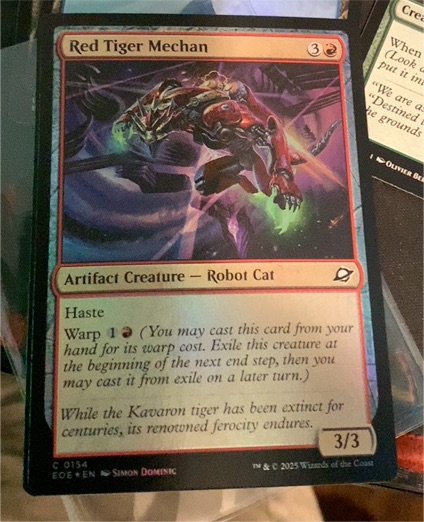 2025 Magic: The Gathering #154 Red Tiger Mechan — front