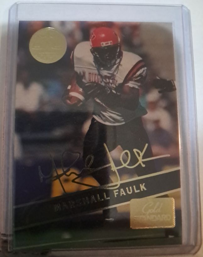 1994 Signature Rookies Gold Standard #GS1 Marshall Faulk — front