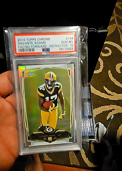 2014 Topps Chrome #114 Davante Adams Facing Forward Refractor Rookie Card — front