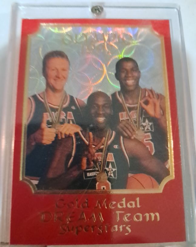 1992 Superstars Gold Medal Dream Team Michael Jordan Larry Bird Magic Johnson — front