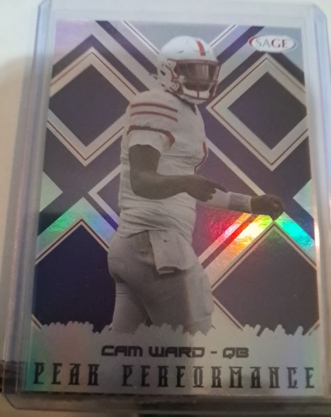 2025 Sage Football #PK-CW Cam Ward Peak Performance — front