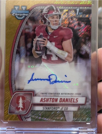 2024 Bowman Chrome University #PA-ADA Ashton Daniels — front
