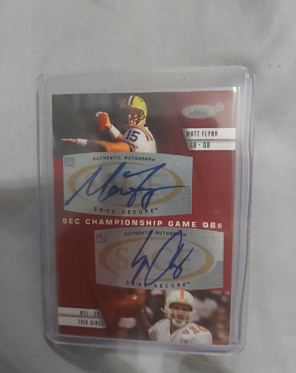 2008 Sage Squared Dual Autographs #A-15 Matt Flynn/Erik Ainge — front