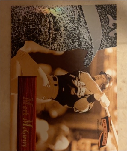 1996 Pinnacle Aficionado #6 Mark McGwire — front