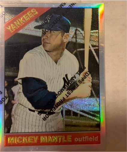 1996 Topps Finest #16 Mickey Mantle — front