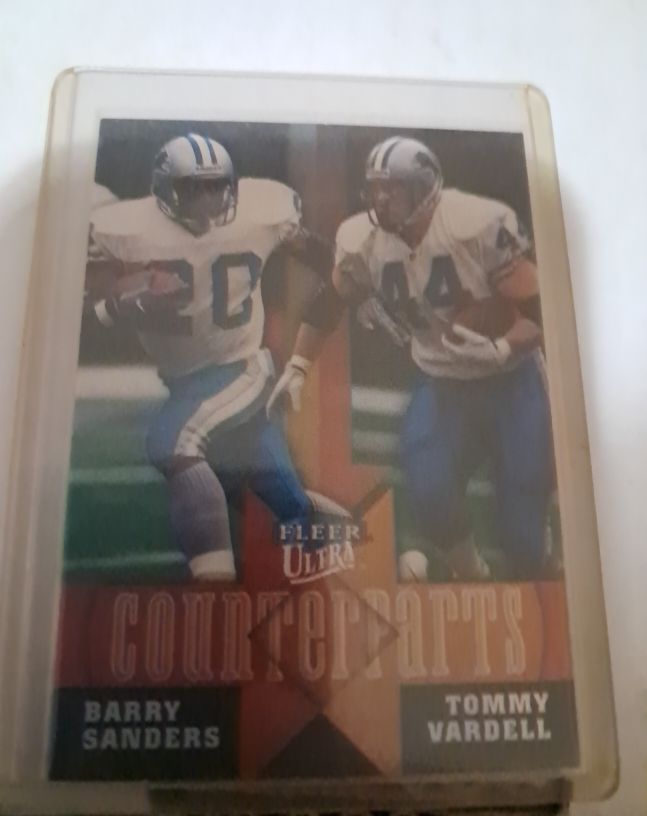1999 Fleer Ultra Counterparts #12CP Barry Sanders/Tommy Vardell — front