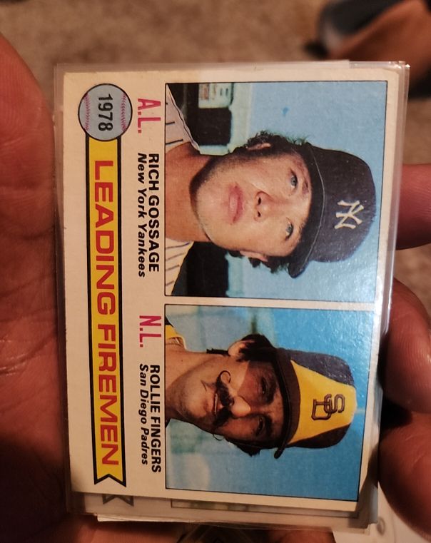 1979 Topps #8 Leading Firemen Rich Gossage Rollie Fingers — front