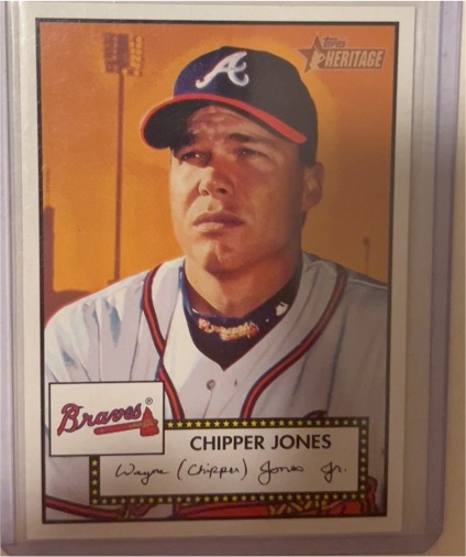 2001 Topps Heritage #52 Chipper Jones — front