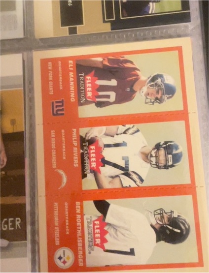 2004 Fleer Tradition #351 Eli Manning, Philip Rivers, Ben Roethlisberger — front