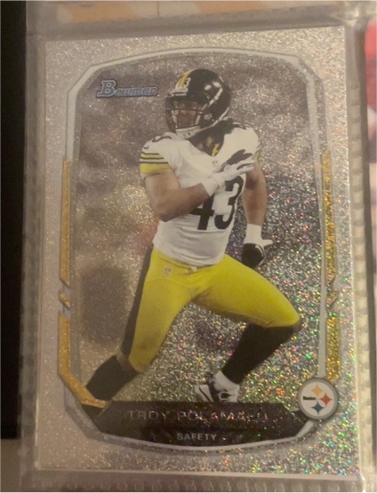2013 Bowman #105 Troy Polamalu — front