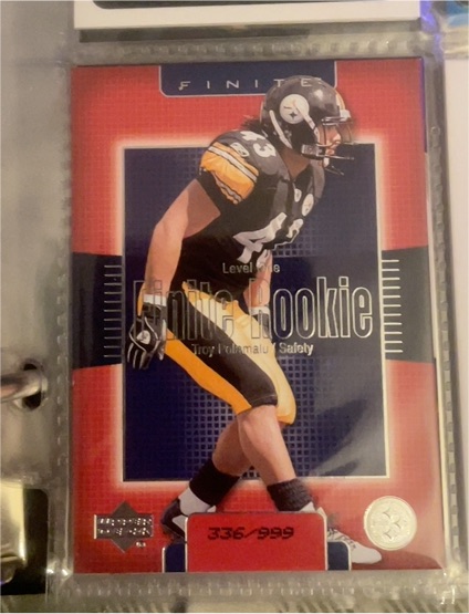 2003 Upper Deck Finite #336 Troy Polamalu Rookie — front