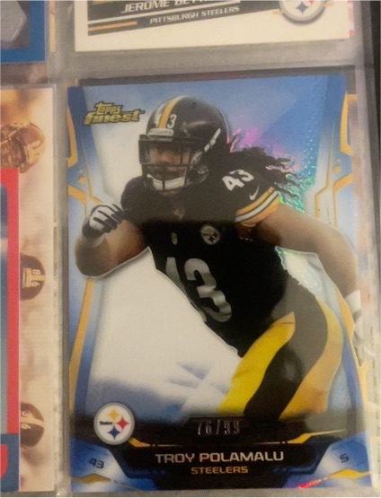 2014 Topps Finest #21 Troy Polamalu — front