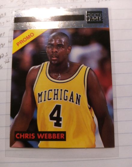 1993 Pocket Pages Promo #NNO Chris Webber — front