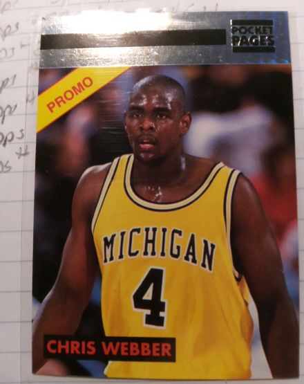 1993 Pocket Pages Chris Webber Michigan Wolverines Promo — front